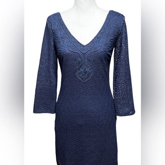 Lilly Pulitzer Navy Blue Alden Lace Dress - Picture 3 of 6